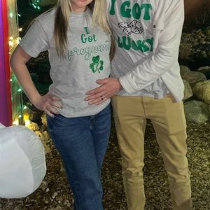 I got lucky/I got pregnant shirt
